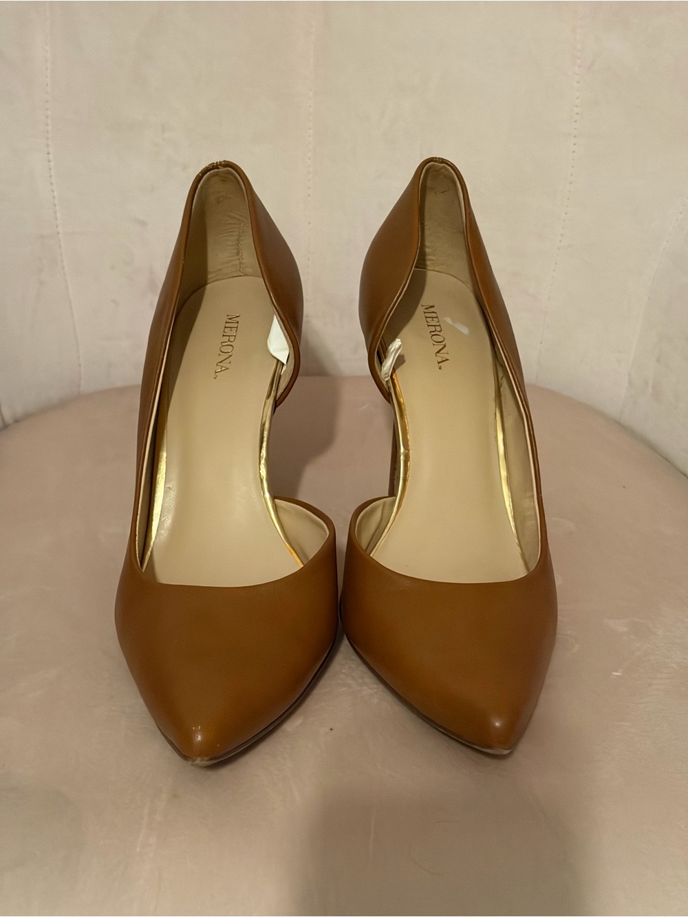 Merona Cognac Brown Pointed Toe Women's Pumps